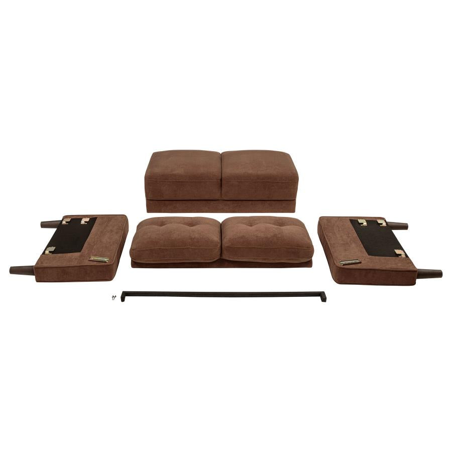 Home & Sleep Outlet - Bowen II Fabric Upholstered Track Arm Accent Chair Rust