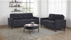 Home & Sleep Outlet - Bowen II 2-piece Upholstered Track Arm Sofa Set Steel Grey