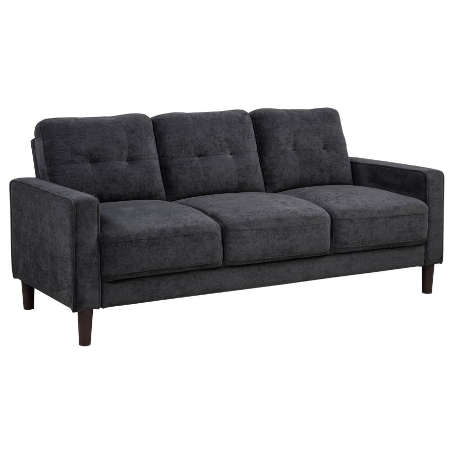Home & Sleep Outlet - Bowen II 2-piece Upholstered Track Arm Sofa Set Steel Grey