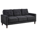 Home & Sleep Outlet - Bowen II 2-piece Upholstered Track Arm Sofa Set Steel Grey