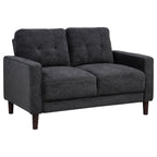 Home & Sleep Outlet - Bowen II 2-piece Upholstered Track Arm Sofa Set Steel Grey