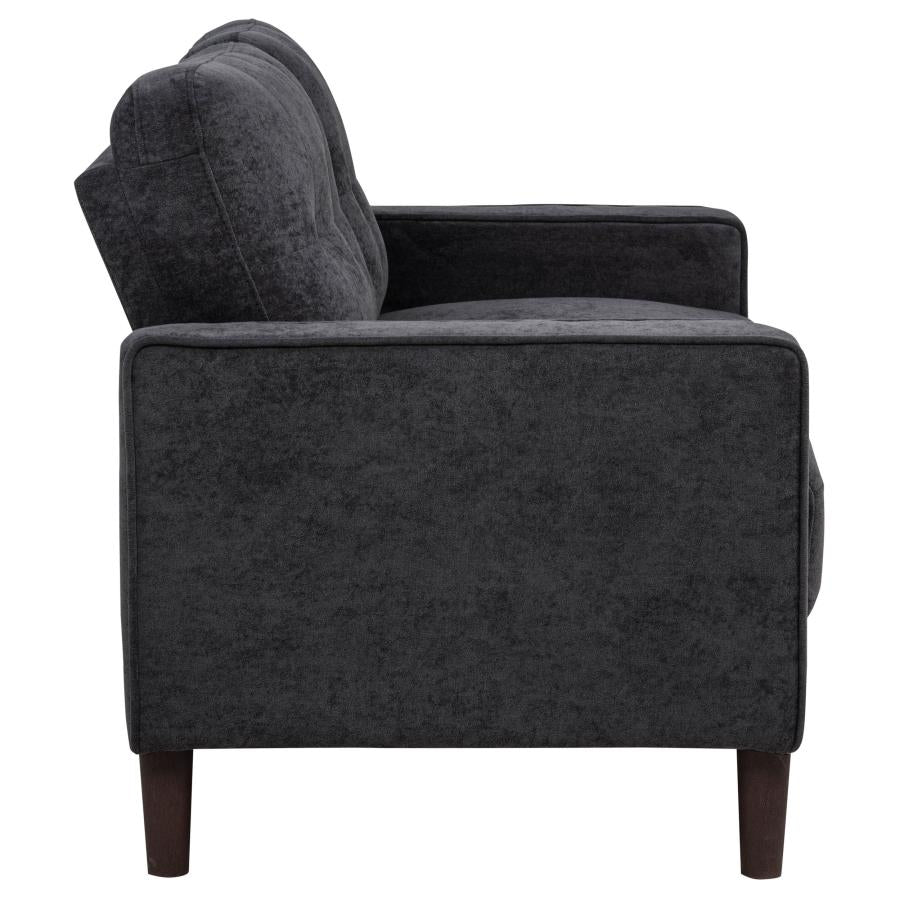 Home & Sleep Outlet - Bowen II 2-piece Upholstered Track Arm Sofa Set Steel Grey