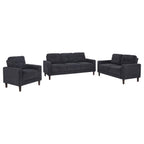 Home & Sleep Outlet - Bowen II 3-piece Upholstered Track Arm Sofa Set Steel Grey
