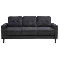 Bowen II 3-piece Upholstered Track Arm Sofa Set Steel Grey