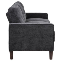 Bowen II 3-piece Upholstered Track Arm Sofa Set Steel Grey