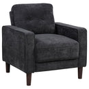 Bowen II 3-piece Upholstered Track Arm Sofa Set Steel Grey