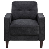 Bowen II 3-piece Upholstered Track Arm Sofa Set Steel Grey