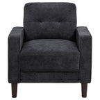 Home & Sleep Outlet - Bowen II 3-piece Upholstered Track Arm Sofa Set Steel Grey