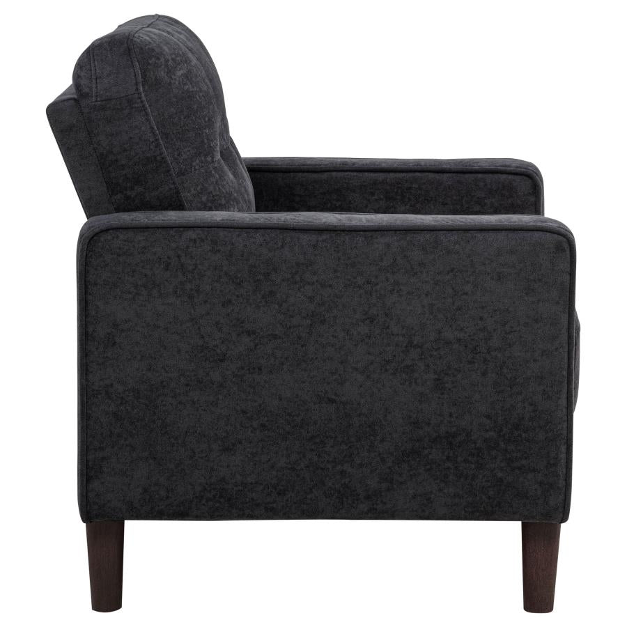 Home & Sleep Outlet - Bowen II 3-piece Upholstered Track Arm Sofa Set Steel Grey