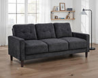 Home & Sleep Outlet - Bowen II Fabric Upholstered Track Arm Sofa Steel Grey