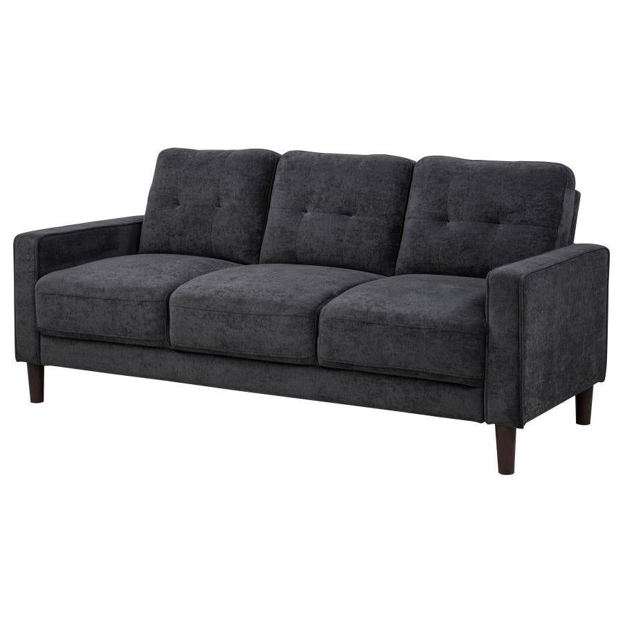 Home & Sleep Outlet - Bowen II Fabric Upholstered Track Arm Sofa Steel Grey