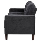 Home & Sleep Outlet - Bowen II Fabric Upholstered Track Arm Sofa Steel Grey