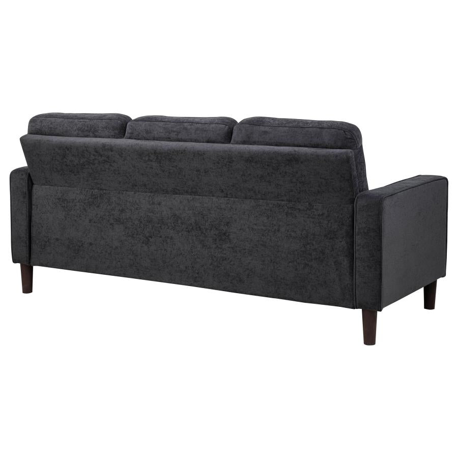Home & Sleep Outlet - Bowen II Fabric Upholstered Track Arm Sofa Steel Grey