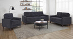 Home & Sleep Outlet - Bowen II Fabric Upholstered Track Arm Sofa Steel Grey