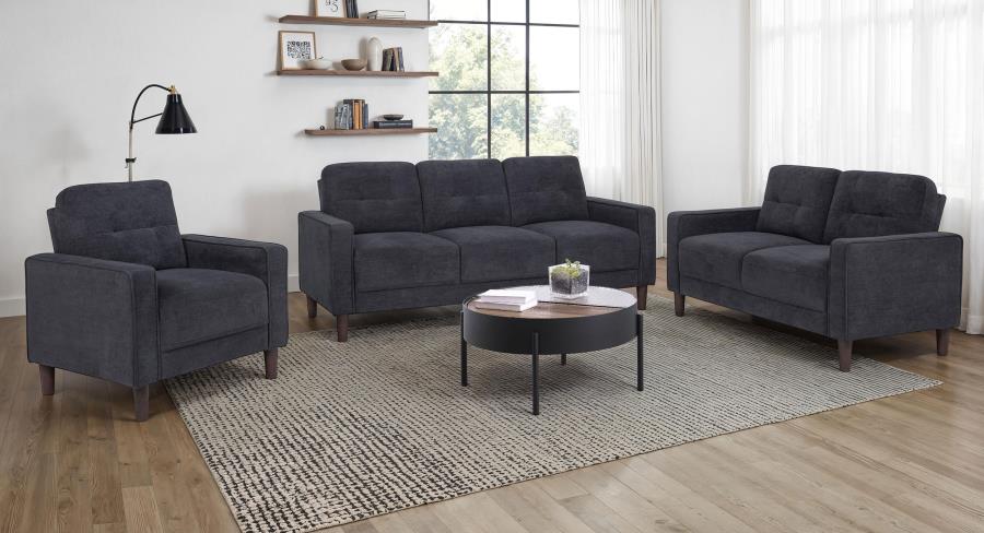 Home & Sleep Outlet - Bowen II Fabric Upholstered Track Arm Sofa Steel Grey
