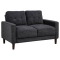 Home & Sleep Outlet - Bowen II Fabric Upholstered Track Arm Loveseat Steel Grey