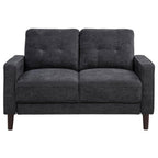Home & Sleep Outlet - Bowen II Fabric Upholstered Track Arm Loveseat Steel Grey