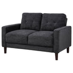 Home & Sleep Outlet - Bowen II Fabric Upholstered Track Arm Loveseat Steel Grey