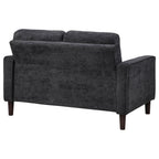 Home & Sleep Outlet - Bowen II Fabric Upholstered Track Arm Loveseat Steel Grey