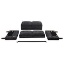 Bowen II Fabric Upholstered Track Arm Loveseat Steel Grey