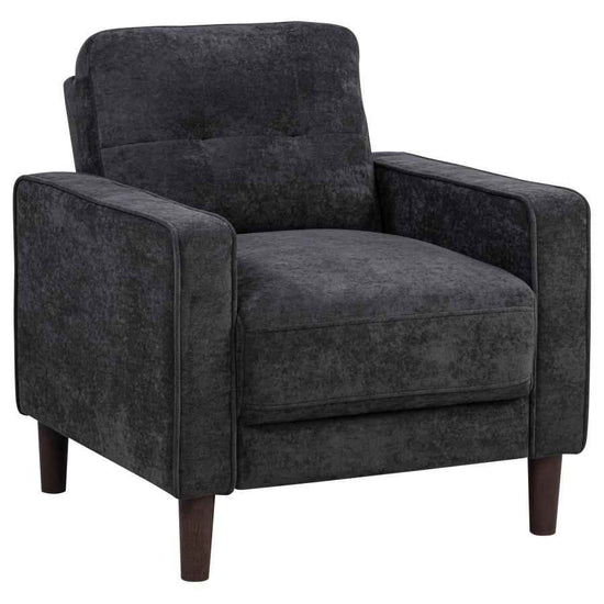 Bowen II Fabric Upholstered Track Arm Chair Steel Grey