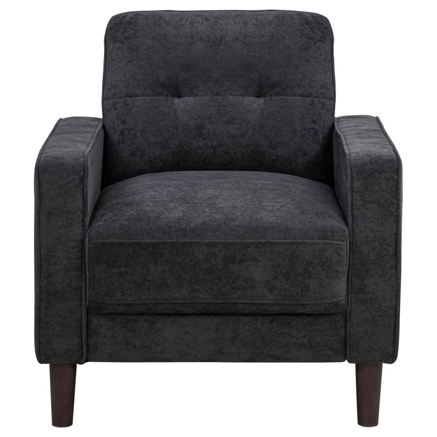 Home & Sleep Outlet - Bowen II Fabric Upholstered Track Arm Chair Steel Grey