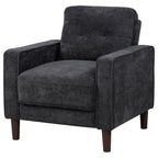 Home & Sleep Outlet - Bowen II Fabric Upholstered Track Arm Chair Steel Grey