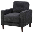 Bowen II Fabric Upholstered Track Arm Chair Steel Grey