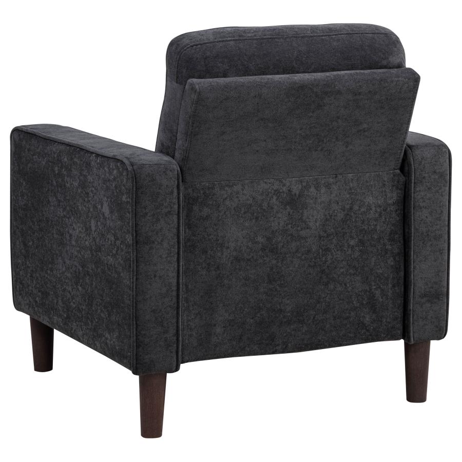 Home & Sleep Outlet - Bowen II Fabric Upholstered Track Arm Chair Steel Grey