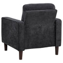 Bowen II Fabric Upholstered Track Arm Chair Steel Grey