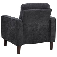 Bowen II Fabric Upholstered Track Arm Chair Steel Grey