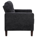 Bowen II Fabric Upholstered Track Arm Chair Steel Grey