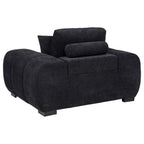 Home & Sleep Outlet - Octavia Upholstered Track Arm Accent Chair Black