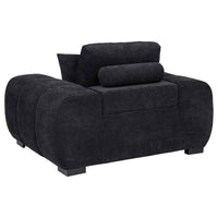 Octavia Upholstered Track Arm Accent Chair Black
