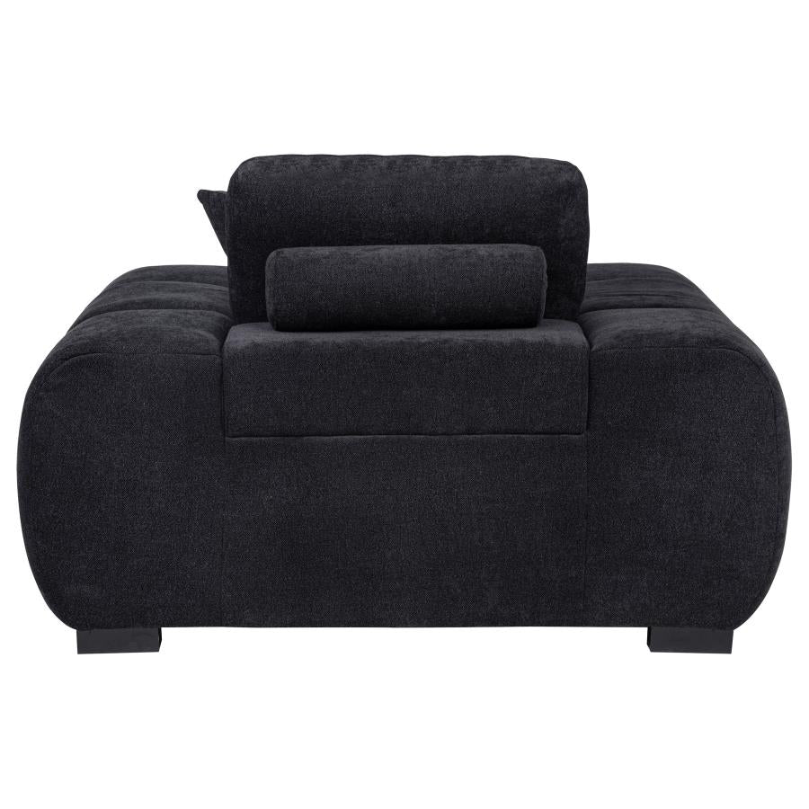 Home & Sleep Outlet - Octavia Upholstered Track Arm Accent Chair Black