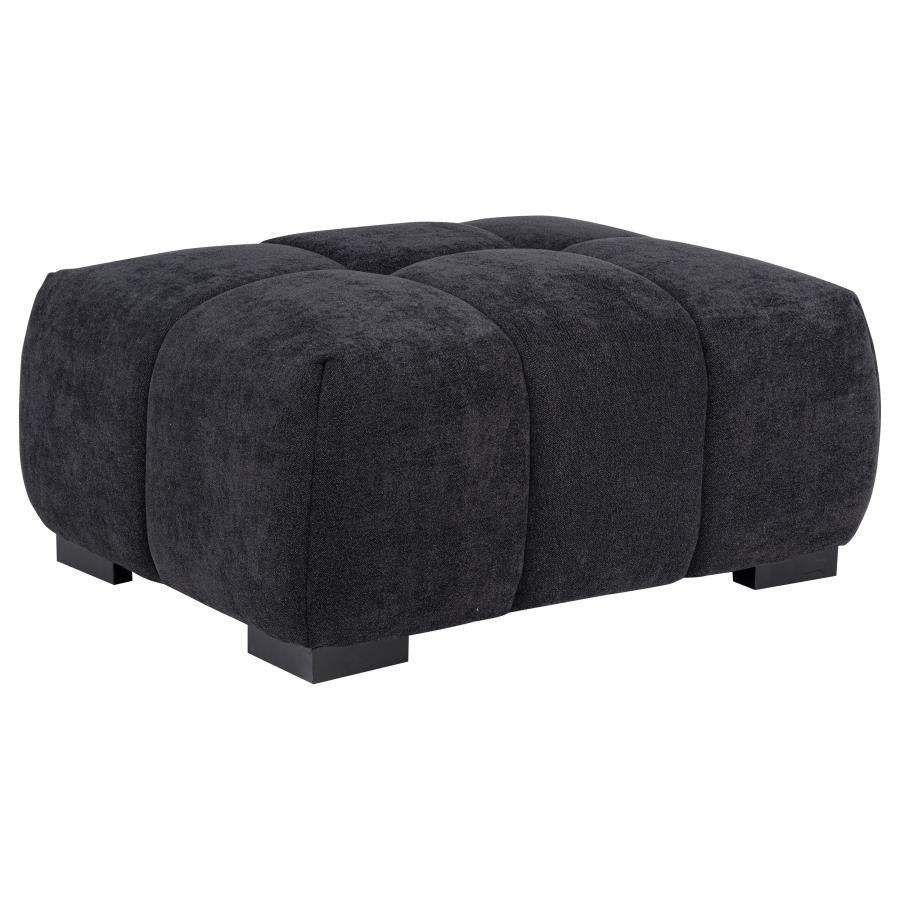 Home & Sleep Outlet - Octavia Upholstered Rectangular Ottoman Black