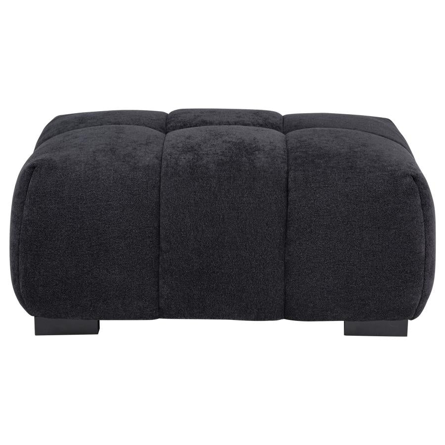 Home & Sleep Outlet - Octavia Upholstered Rectangular Ottoman Black