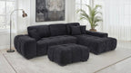Home & Sleep Outlet - Octavia Upholstered Rectangular Ottoman Black