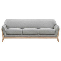 Vaughn 3-piece Fabric Upholstered Flared Arm Sofa Set Grey