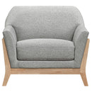 Vaughn 3-piece Fabric Upholstered Flared Arm Sofa Set Grey