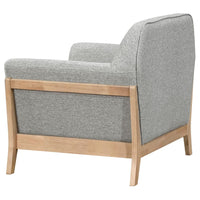 Vaughn 3-piece Fabric Upholstered Flared Arm Sofa Set Grey