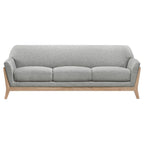 Home & Sleep Outlet - Vaughn Fabric Upholstered Flared Arm Sofa Grey
