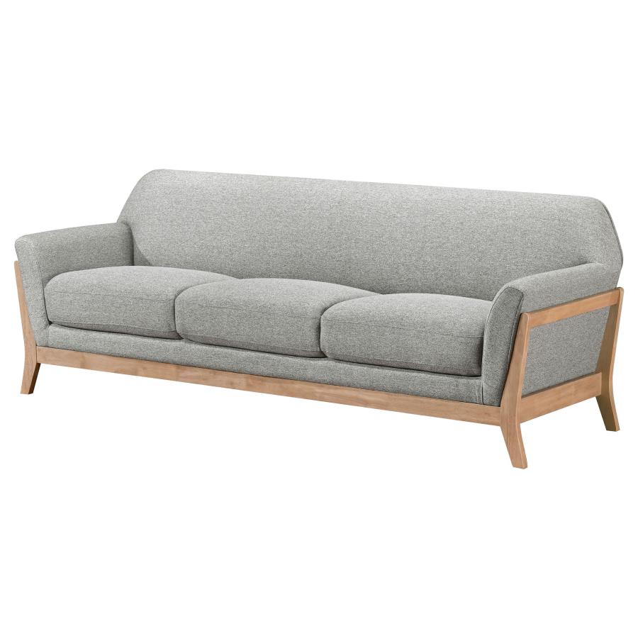 Home & Sleep Outlet - Vaughn Fabric Upholstered Flared Arm Sofa Grey
