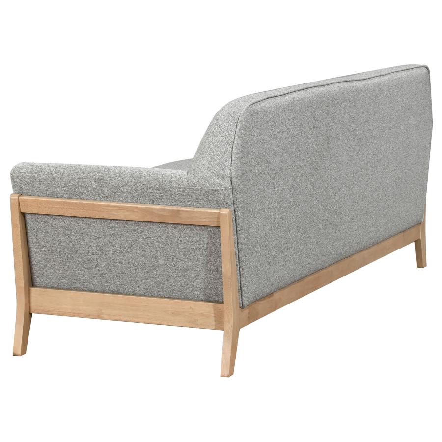 Home & Sleep Outlet - Vaughn Fabric Upholstered Flared Arm Sofa Grey