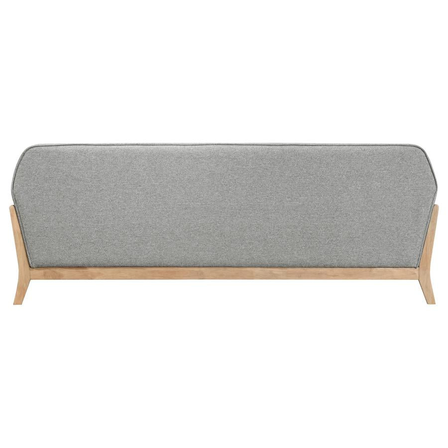 Home & Sleep Outlet - Vaughn Fabric Upholstered Flared Arm Sofa Grey