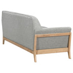 Home & Sleep Outlet - Vaughn Fabric Upholstered Flared Arm Sofa Grey