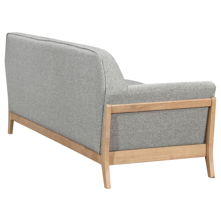 Home & Sleep Outlet - Vaughn Fabric Upholstered Flared Arm Sofa Grey