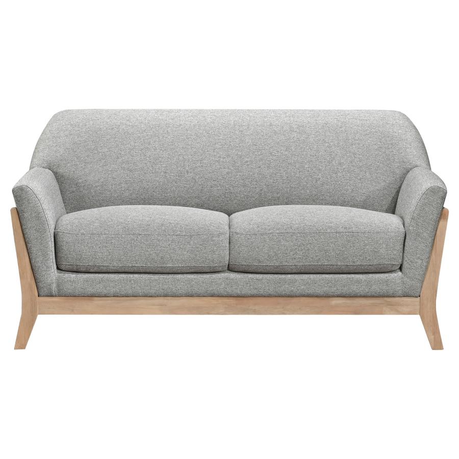 Home & Sleep Outlet - Vaughn Fabric Upholstered Flared Arm Loveseat Grey