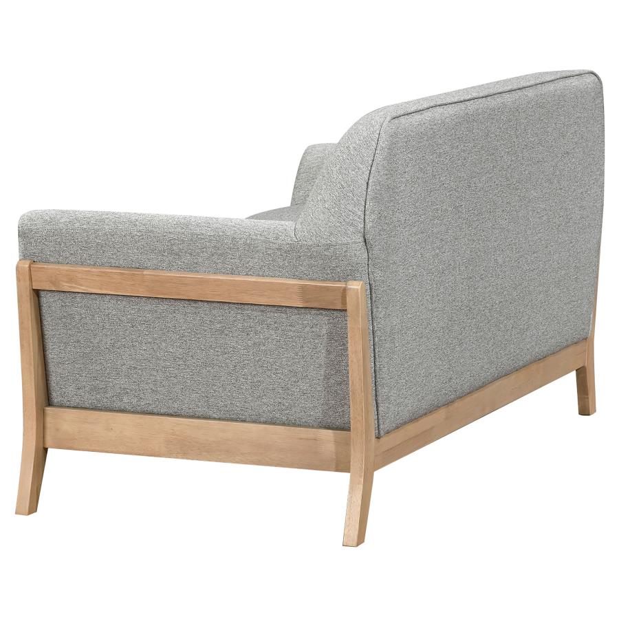 Home & Sleep Outlet - Vaughn Fabric Upholstered Flared Arm Loveseat Grey