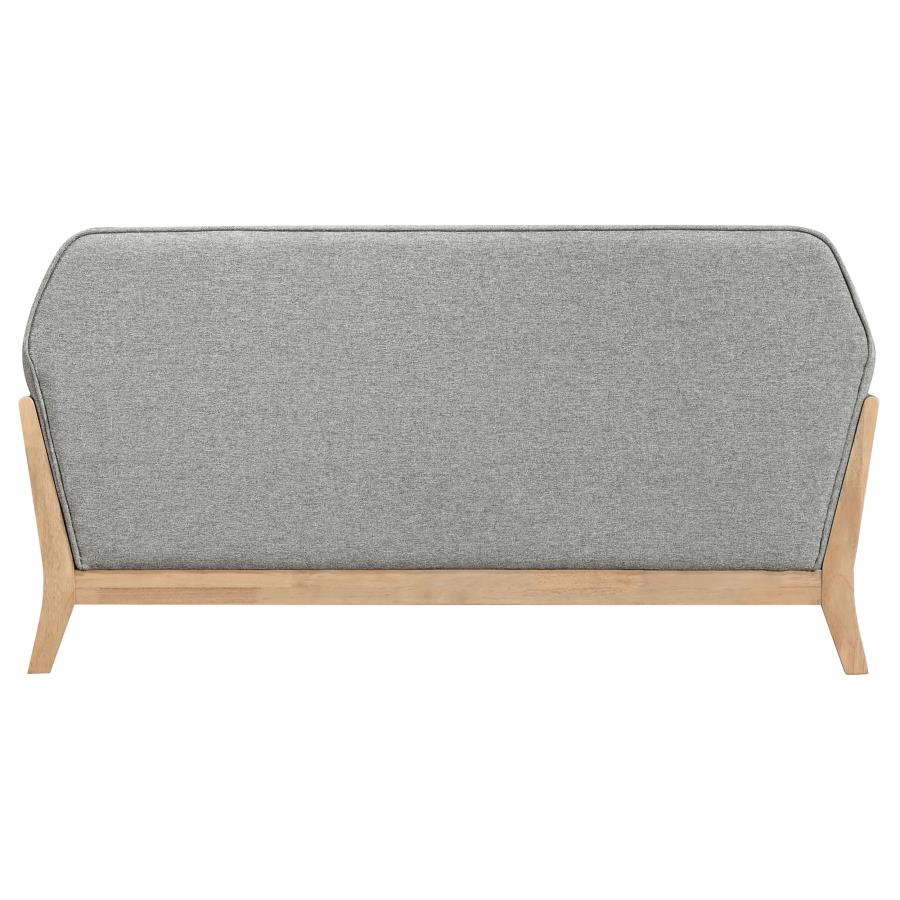 Home & Sleep Outlet - Vaughn Fabric Upholstered Flared Arm Loveseat Grey